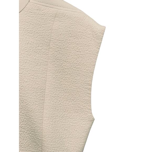 Helmut Lang Erosion Pockets Cotton Wool Textured Mini Sheath Cream Ivory Dress 2 - Picture 8 of 15